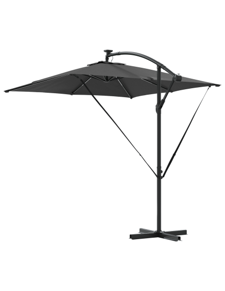 Ombrello a bilanciere a forma di banana Antracite