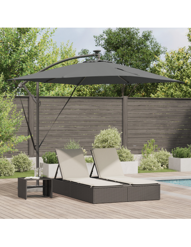 Ombrello a bilanciere a forma di banana Antracite