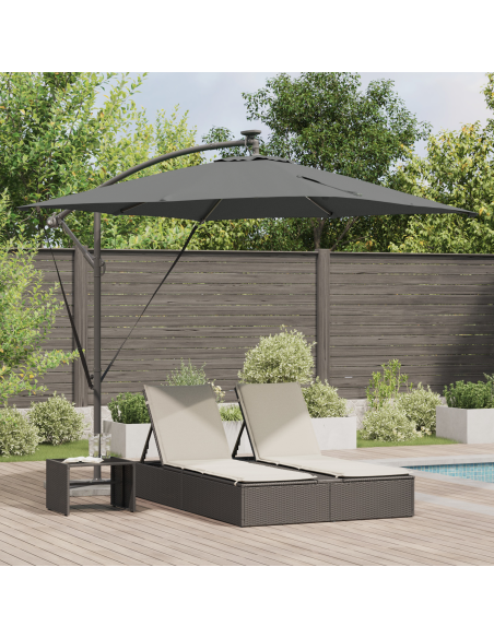 Ombrello a bilanciere a forma di banana Antracite