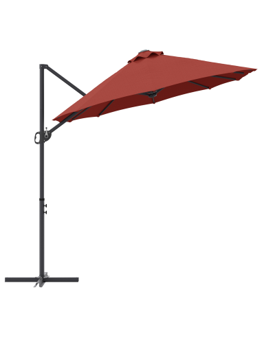 Ombrellone Terracotta 372 x 198 x 243 cm Poliestere e Alluminio