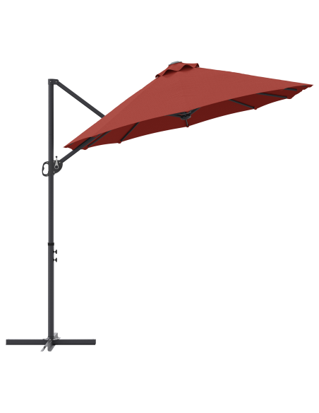 Ombrellone Terracotta 372 x 198 x 243 cm Poliestere e Alluminio