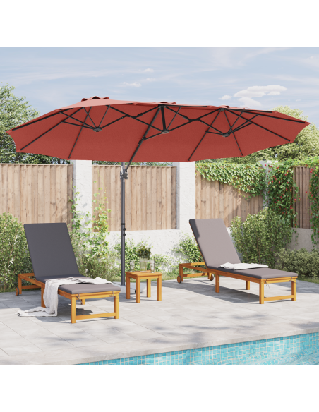 Ombrellone a braccio da giardino con blocco Terracotta Large