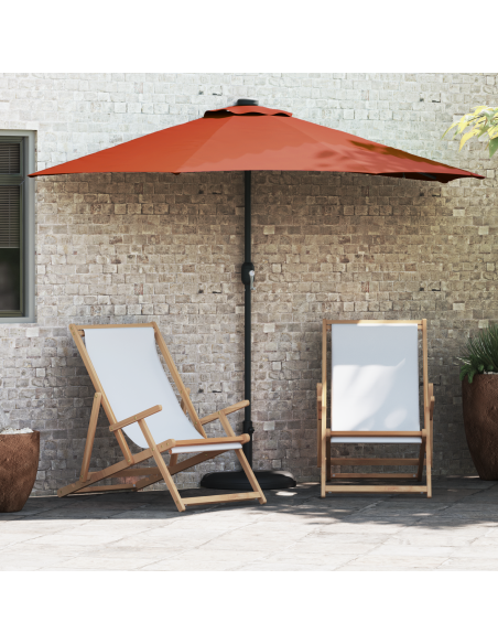 Ombrello da giardino Terracotta 294 x 150 x 224 cm Tessuto