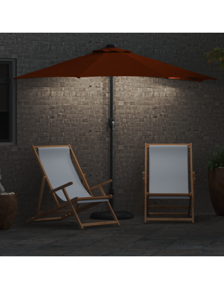 Ombrello da giardino Terracotta 294 x 150 x 224 cm Tessuto