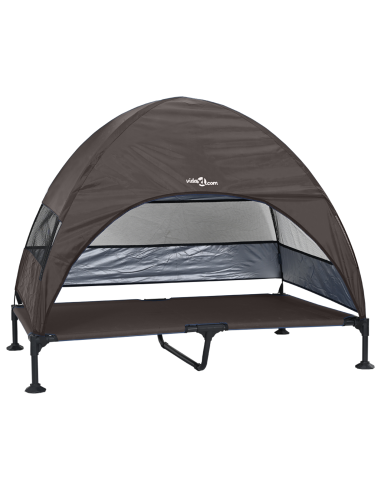 Letto per Cani Elevato Marrone 127 x 81 x 108 cm