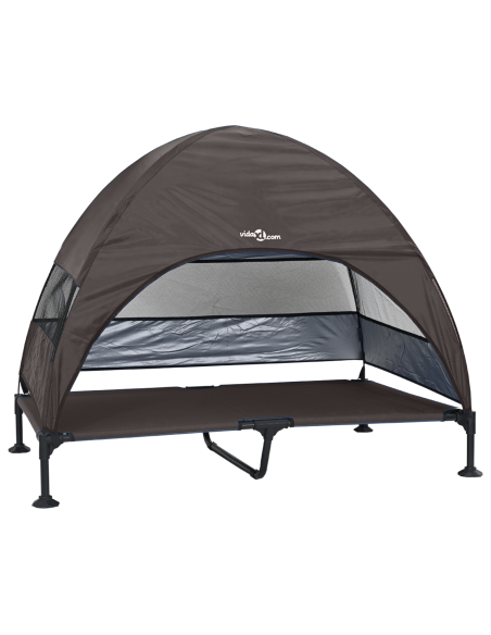 Letto per Cani Elevato Marrone 127 x 81 x 108 cm