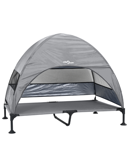 Letto per Cani Elevato Grigio chiaro 127 x 81 x 108 cm