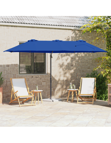 Ombrellone Azzurro 372 x 198 x 243 cm Poliestere e Alluminio