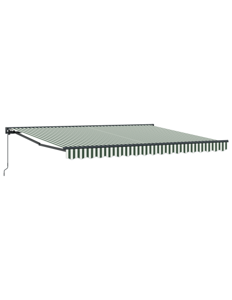 Tenda Retrattile Verde e Bianco 400x300 cm