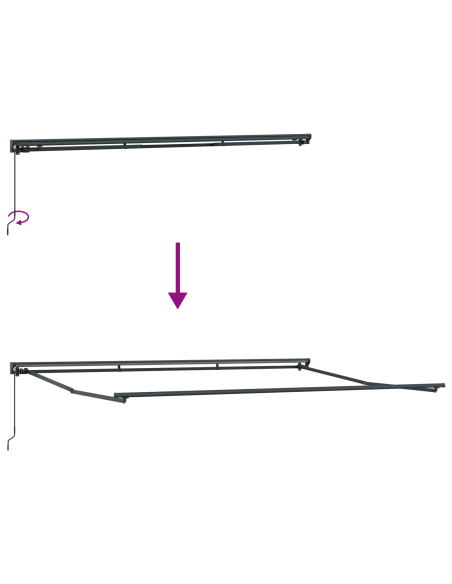 Tenda Retrattile Antracite 450 × 300 cm Poliestere e Metallo