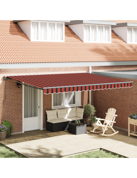 Tenda Retrattile Arancione e Marrone 450x300 cm