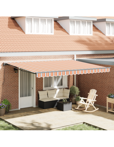 Tenda Retrattile Blu e Arancione 450 × 300 cm