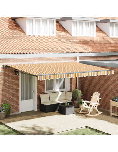 Tenda Retrattile Giallo e Grigio 450 × 300 cm