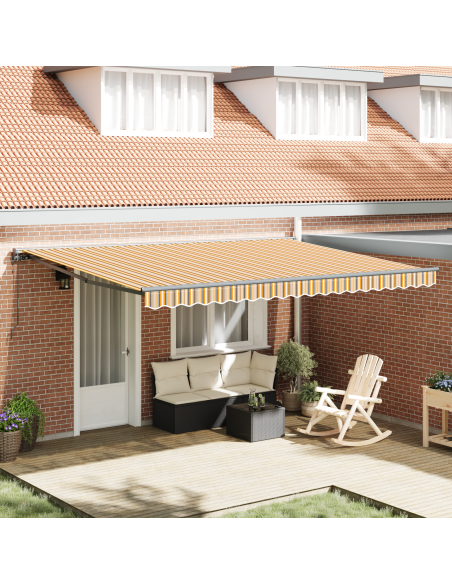 Tenda Retrattile Giallo e Grigio 450 × 300 cm