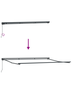 Tenda Retrattile Nero 450 × 300 cm Poliestere e Metallo 2