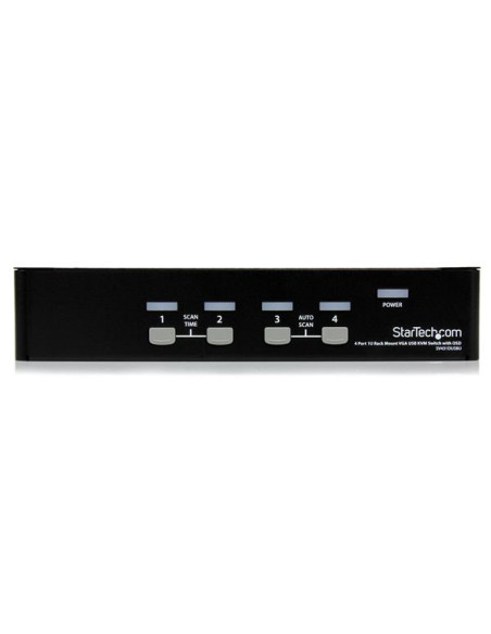 StarTech.com Switch KVM USB 4 porte, montabile a rack 1U, con OSD