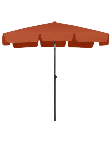 Ombrellone da Spiaggia Terracotta 200x125 cm