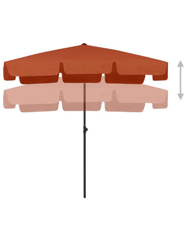 Ombrellone da Spiaggia Terracotta 200x125 cm