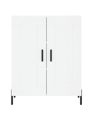 Credenza Bianca 69,5x34x180 cm in Legno Multistrato