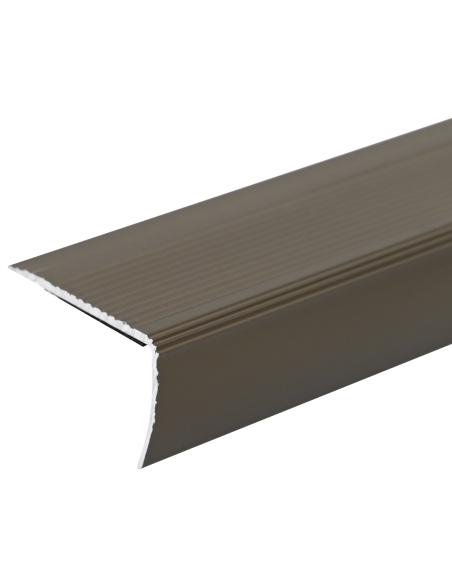 Battiscopa per scale 10 pcs Marrone 67 cm Alluminio