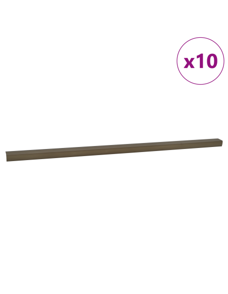 Battiscopa per scale 10 pcs Marrone 67 cm Alluminio