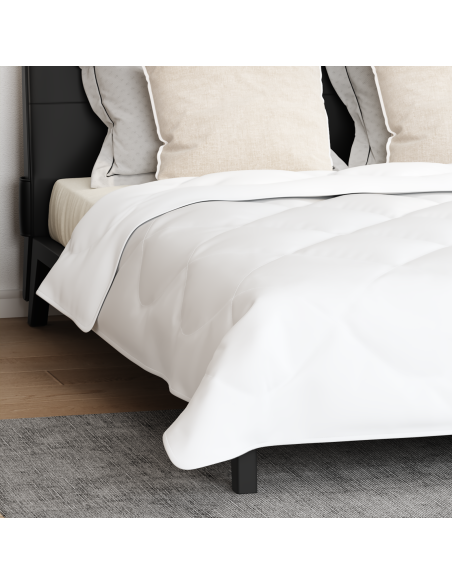 Duvet Invernale con cuscino 3 pcs Bianco Microfibra