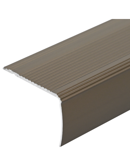 Battiscopa per scale 10 pcs Marrone 67 cm Alluminio