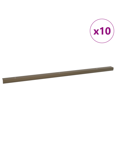 Paragradini 10 pcs Marrone 67 x 3 x 2 cm Alluminio