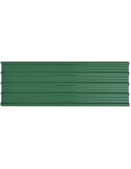 Pannelli per Tetto 12 pcs Verde 129 x 45 cm Acciaio zincato