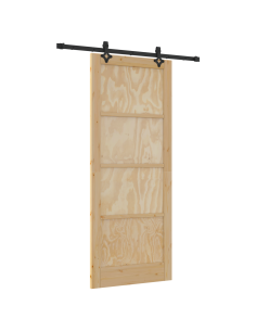 Porta scorrevole ORKDAL Marrone 86 x 211 cm Pino massello