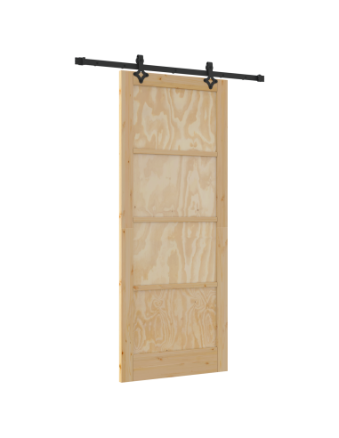 Porta scorrevole ORKDAL Marrone 86 x 211 cm Pino massello