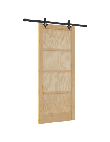 Porta scorrevole ORKDAL Marrone 86 x 198,5 cm Pino massello