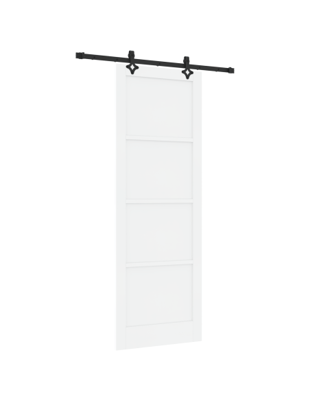 Porta Scorrevole con Set di Hardware 'ORKDAL'Legno Massello di Pino Bianco