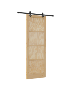 Porta scorrevole ORKDAL Marrone 83 x 232 cm Pino massello