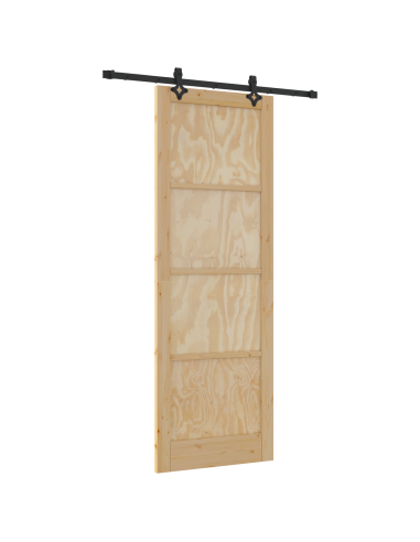Porta scorrevole ORKDAL Marrone 83 x 232 cm Pino massello