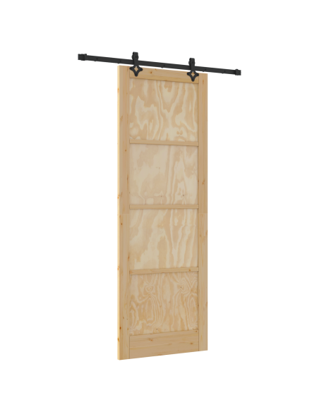 Porta scorrevole ORKDAL Marrone 83 x 232 cm Pino massello