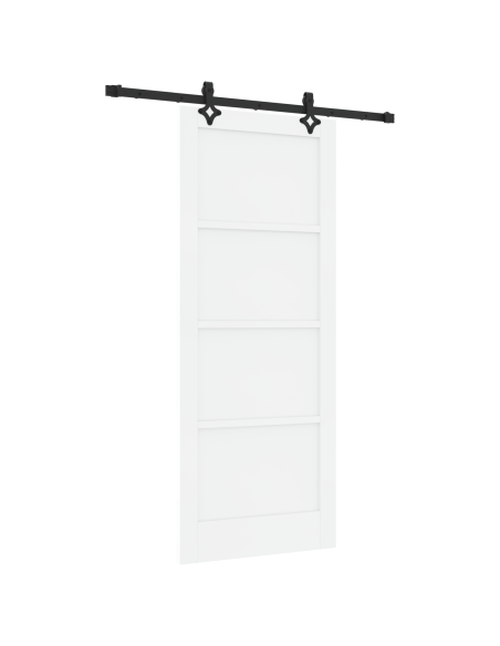 Porta scorrevole con set hardware 'ORKDAL'Bianca in legno massello di pino