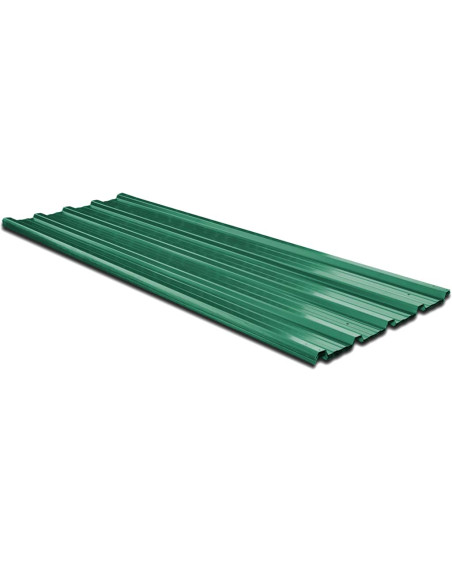 Pannelli per Tetto 12 pcs Verde 129 x 45 cm Acciaio zincato