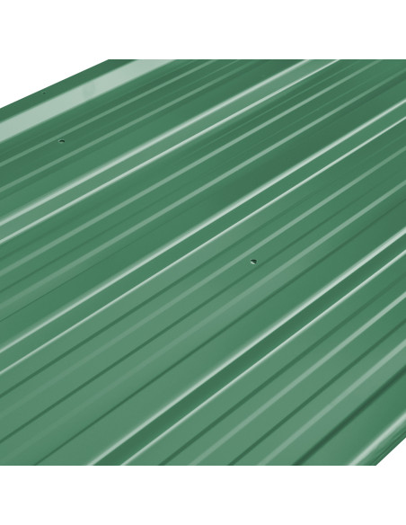Pannelli per Tetto 12 pcs Verde 129 x 45 cm Acciaio zincato