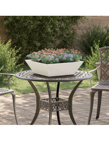 Vaso da giardino 5 pcs Bianco 50 x 50 x 15 cm