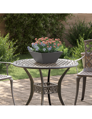 Vaso da giardino 5 pcs Nero 35 x 35 x 15 cm