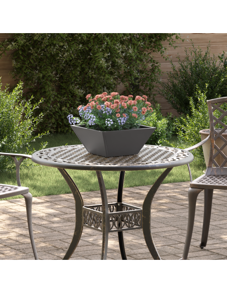 Vaso di Plastica 5 pcs Nero 35 x 35 x 15 cm Acciaio