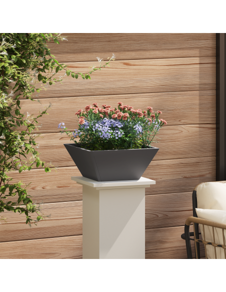 Vaso di Plastica 5 pcs Nero 35 x 35 x 15 cm Acciaio