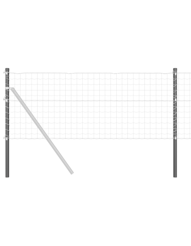 Palo della recinzione 2 pcs Grigio 100 cm