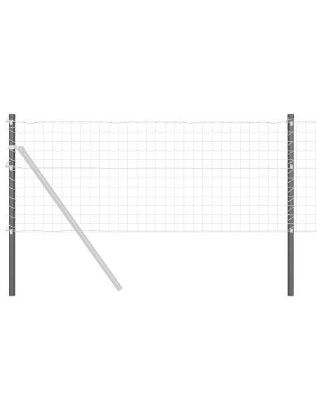 Palo della recinzione 2 pcs Grigio 110 cm