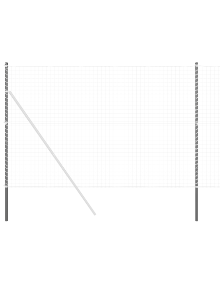 Palo della recinzione 2 pcs Grigio Acciaio Verniciato a Polvere