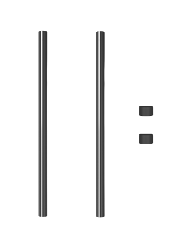 Palo della recinzione 2 pcs Grigio 100 cm