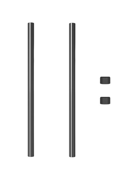 Palo della recinzione 2 pcs Grigio 100 cm