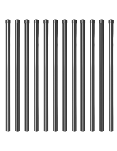 Palo della recinzione 12 pcs Grigio 100 cm