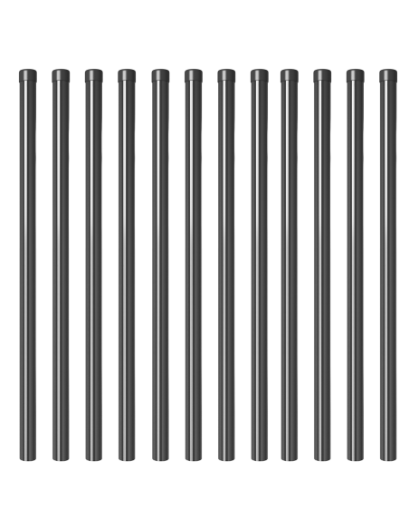 Palo della recinzione 12 pcs Grigio 100 cm
